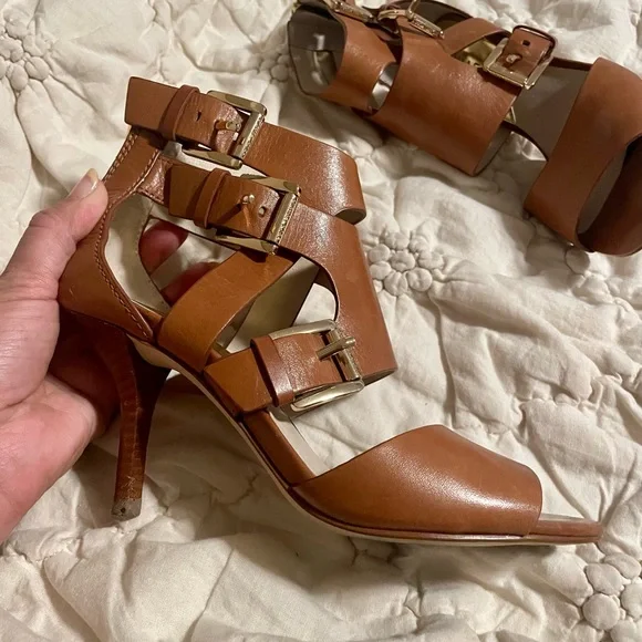 Michael Kors leather gladiator sandal heels - Picture 1 of 4